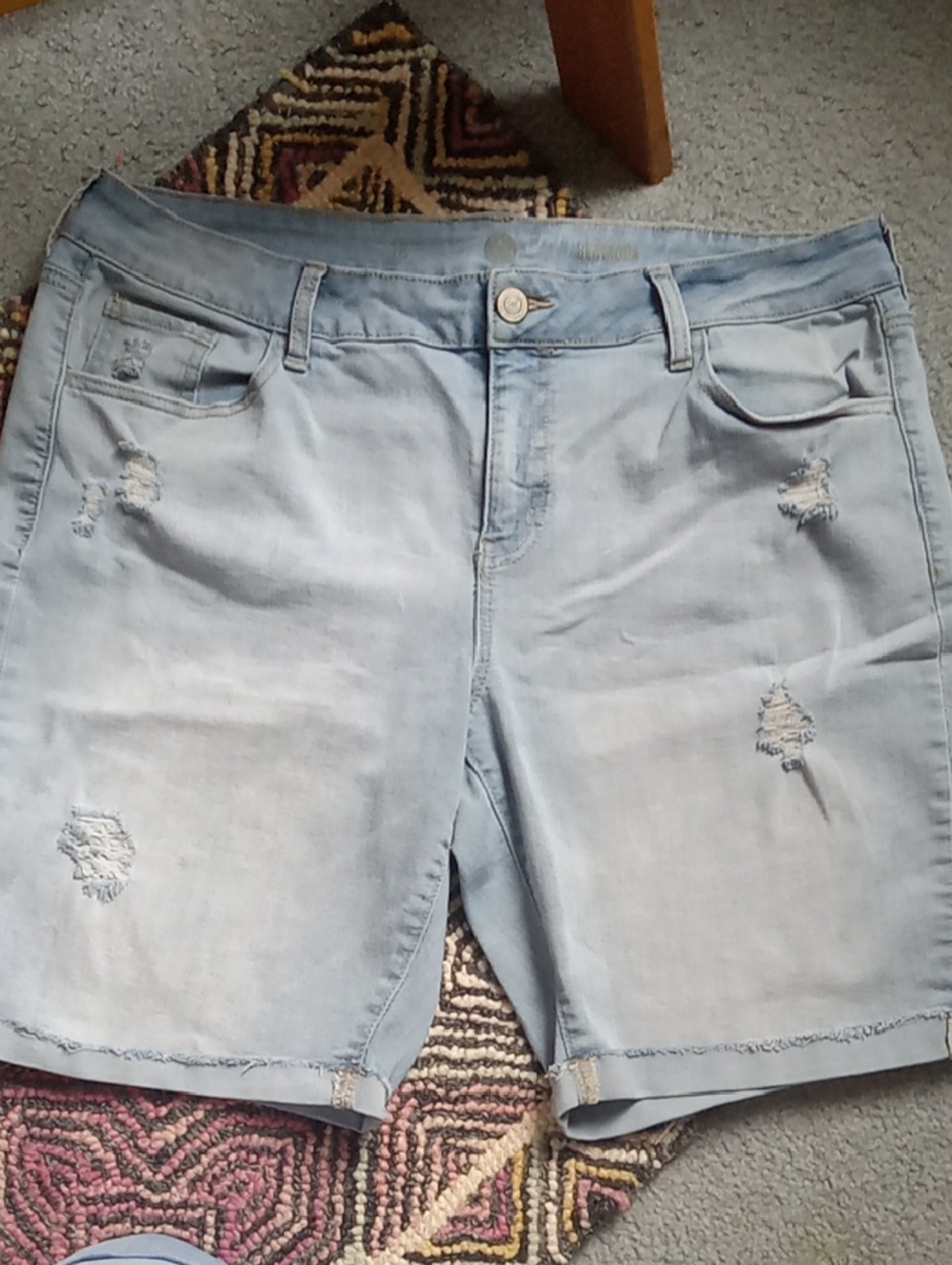 SO Bermuda Jean Shorts Distressed